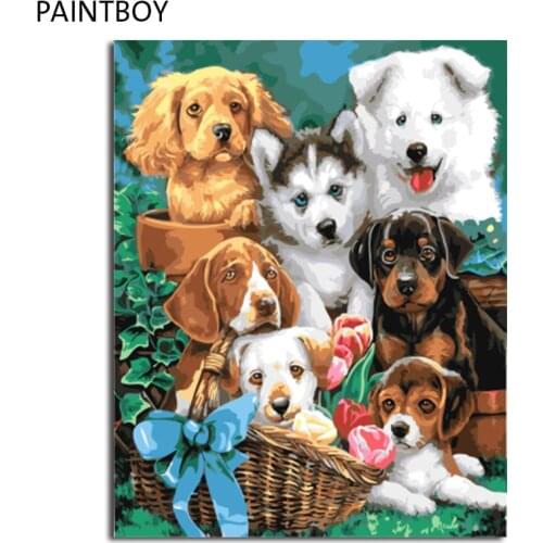 PAINTBOY Home Decoration DIY Canvas Oil Painting Framed Pictures Painting By Numbers Wall Art Painting&Calligraphy