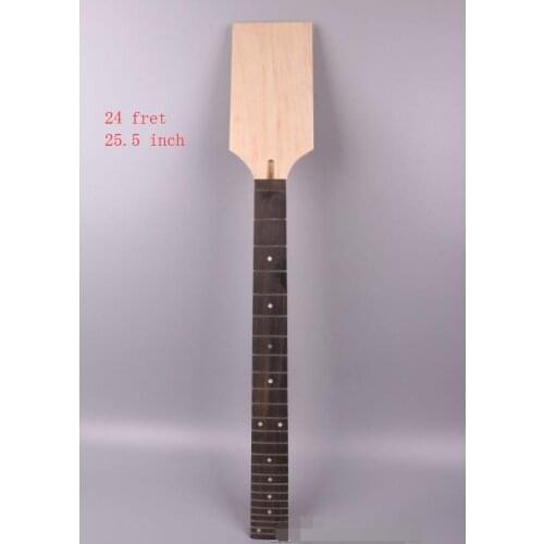 New Electric Guitar Neck 24 Fret 25.5 Inch Rosewood Fretboard Paddle Head