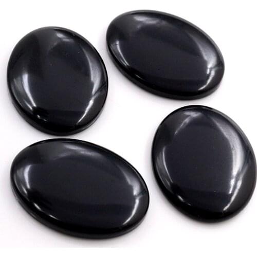 New Fashion 5pcs 30x40mm Black Color Flat Back Resin Cabochons Cameo G7-14