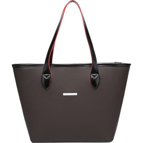 2018 New Fashion Shoulder Bag Women Girl Outdoor Leather Zipper Hit Color Shoulder Bag Large Capacity Handbag Female Totes