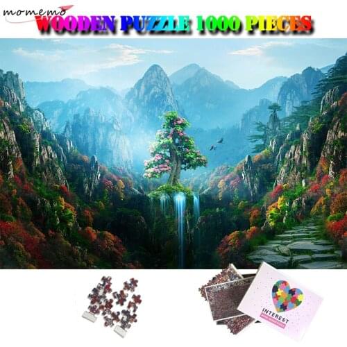 MOMEMO Wonderland Adults 1000 Pieces Puzzle Wooden Beautiful Landscape Jigsaw Puzzle Adult 1000 Piece Puzzles Toy Surprise Gifts