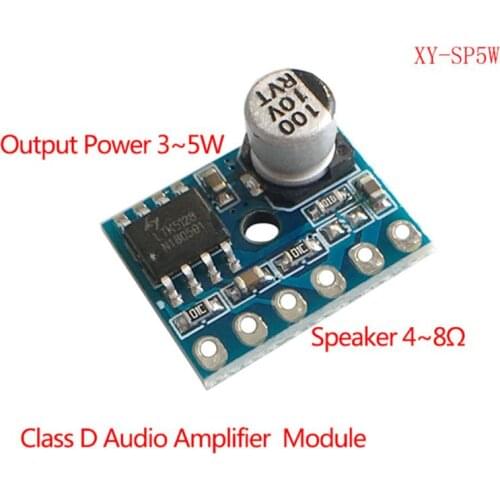XY-SP5W 5128 Digital Amplifier Board Class D 5W Mono Audio Amplifier Module