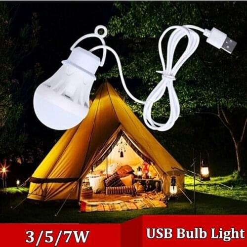 Portable Lantern Camp Lights USB Bulb 5W/7W Power Outdoor Camping Multi Tool 5V LED for Tent Camping Gear Hiking USB Lamp