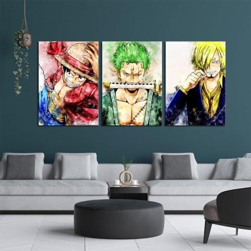 One Piece Classic Anime Poster Mural Zoro Luffy Canvas Painting Wall Pictuer Living Room Child Bedroom Home Cuadros Decoration