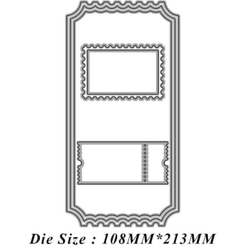 Long Border Rectangular Metal Cutting Dies Scrapbook Paper Craft Knife Mould Stencils 2021 New Making Die Cuts