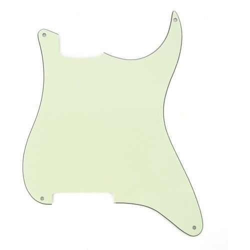 Musiclily 4 Hole Guitar Strat Pickguard Blanks Material for Stratocaster Style Guitar Custom, 3Ply Mint Green