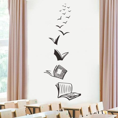 Book Knowledge Ocean Self-Adhesive Wallpaper Classroom Bedroom Entrance Wall Decoration Wall Sticker
