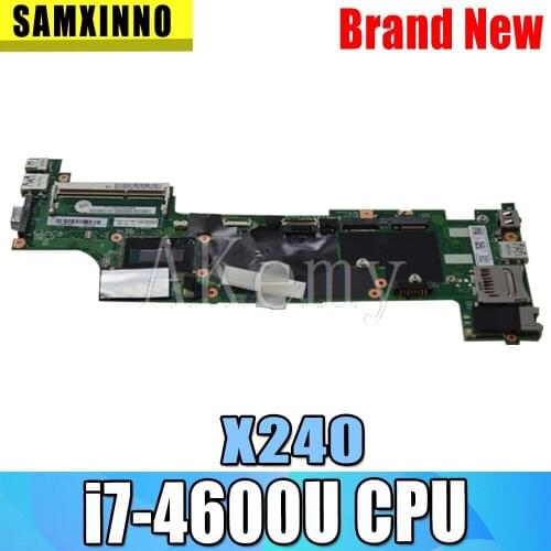 SAMXINNO For Lenovo ThinkPad X240 laptop Mainboard VIUX1 NM-A091 X240 Motherboard with i7-4600U CPU X240 Mainboard Motherboard