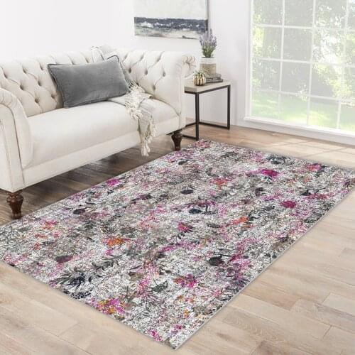 Grey Pink colorful carpet flower plant pink patterned carpet modern carpet living room carpet free shipping soft