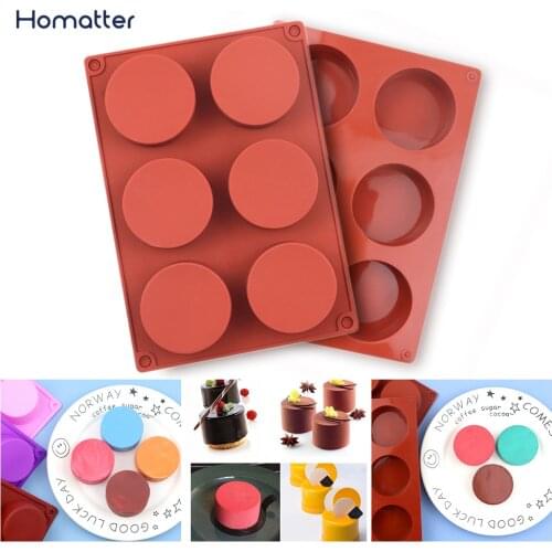 Homatter Cake Mould Round Cake Decorating Mould Silicone Baking Tool For Cake Mousse Soap Mold 3D Cake Tray Baking Pan Non-stick