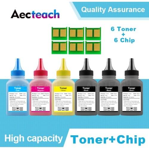 6 Color toner Powder + 6chip CF350A 130A CF350 toner cartridge for HP Color LaserJet Pro MFP M176n MFP M177fw Laser printer