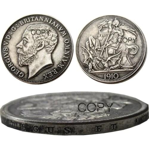 UF(86) Great Britain George V silver Proof Pattern Crown 1910 Silver Plated Letter Edge Copy Coin