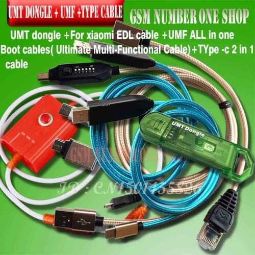 Umt dongle / key / Ultimate Multi Tool + umf all in 1 boot cable + Octoplus FRP UART 2 in 1 Cable ( micro + type c ) + edl 9008