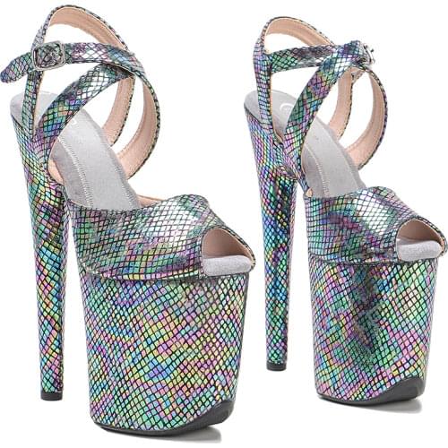 Leecabe 8Inch/20cm Womens Platform party High Heels Shoes Pole Dancing Shoes