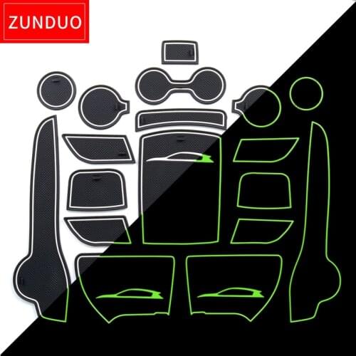 ZUNDUO Gate slot pad For KIA SPORTAGE QL 2016-2018 Interior Door Pad/Cup Non-slip mats red/white/black