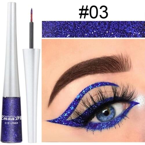 1 Pcs Fashion Colorful Eyeliner Pen Shiny Eyeshadow Waterproof Long Lasting Makeup Shiny Glitter Stage Makeup TSLM1