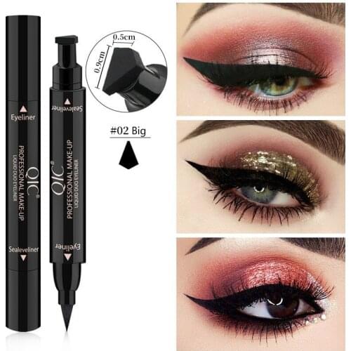 1Pcs Fashion Liquid Eyeliner Pencil Super Waterproof Black Double-Headed Stamps Eye Liner Eye Maquiagem Cosmetic Makeup Tool TS2