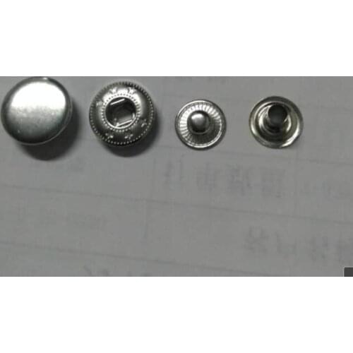1000set free shipping 15mm 831 SILVER PRESS STUDS S-SPRING POPPER PRESS SNAP FASTENERS OPEN POST