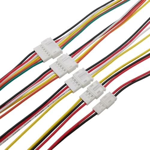 2/5Pairs Micro JST PH 2.0 mm Male Plug Female Jack Wire Cable Connector 26AWG Length 20CM 2 Pin 3 Pin 4 Pin 5 Pin 6 Pin