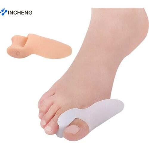 2pcs Silicone Gel Bunion Big Toe Separator Spreader Eases Foot Pain Foot Hallux Valgus Correction Guard Cushion