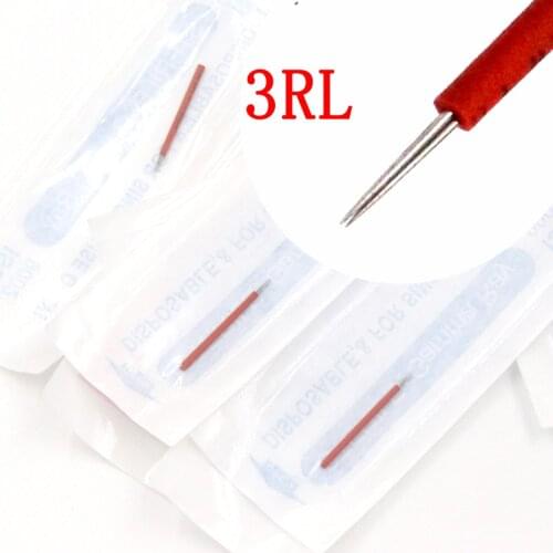 20pcs 3 Round needles for manual pen Semi permanent makeup manual fog pen needle r3 microblading eyebrow pen needles