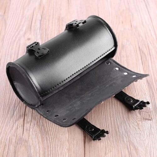 2018 Multi-functional Storage Bag Motorcycle PU Leather with Plastic buckles Tool Bag Luggage Saddlebag Roll Barrel New Styling