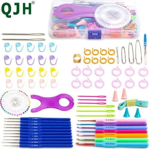 78Pcs Crochet Hooks Set,Ergonomic Yarn Knitting Needles Marking Clips Tools Set With Crochet Needle Accessories With Storage Box