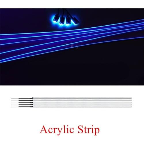 9 Pcs Set New Acrylic Strips Wireless NO Threading Threadness Ambient Light Car Atmosphere Lamps Foot lamp APP Control 64Colors