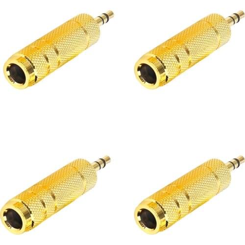 1/4'' to 3.5mm Stereo Headphone Adapter for Audio Connector Cable, 3.5mm(1/8'') Plug Male to 6.35mm (1/4'') Jack Female Stereo