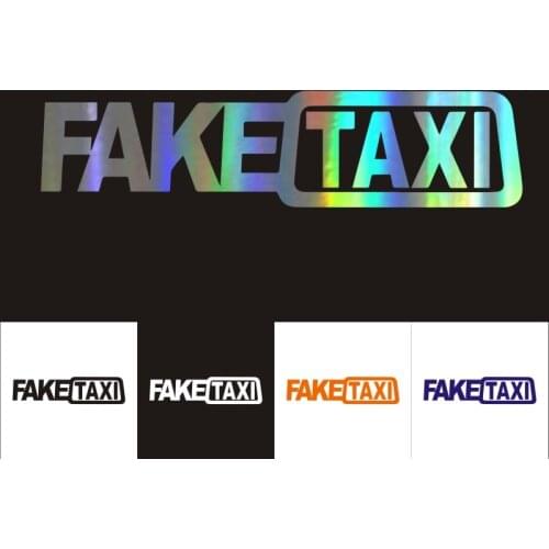 Car Sticker Vinyl FAKE TAXI 3D Sticker Car Motorcycles Stickers Reflective Waterproof Car Styling 20CM*4.3CM Custom Sticker