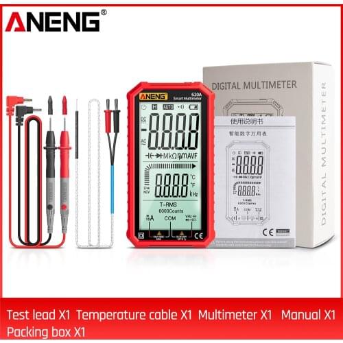 Aneng 620a Lcd Digital Multimeter True Rms Ac/dc Voltage Tester Resistancemete Features Data Hold Multimeter