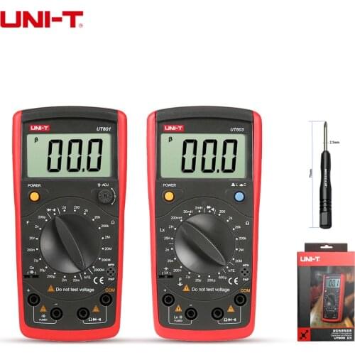 UNI-T Digital Multimeter LCR Meter UT603 UT601 Inductance Ohmmeter Capacitance Resistance Capacitors Transistor Diode Tester