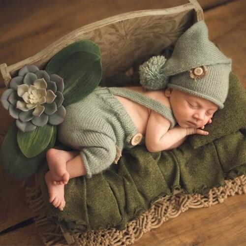 97BC Newborn Posing Wood Bed Sofa Baby Photo Shooting Props Crib Infant Photograph Photography Accessories