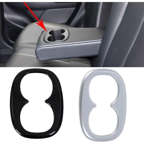 For 2017 2018 2019 Mitsubishi Eclipse Cross ABS Car Inner Rear Water Cup Holder Panel Decoration Cover Trim Stickers accessorie