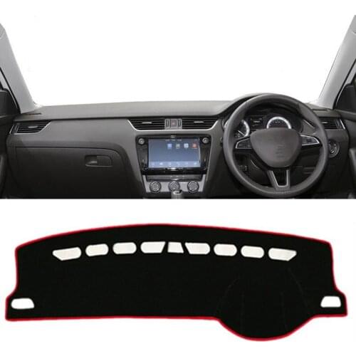 For Skoda Octavia A7 2013 2014 2015 2016 2017 2018 Dashboard Cover Mat Pad Sun Shade Instrument Carpet Protector Car Accessories