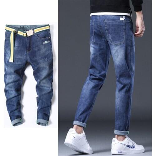 Stretch Jeans Men Slim Fit Blue Fashion Desinger Man Casual Pants Denim Trousers Mens Clothing Male Jeans Brand Pantalon Homme