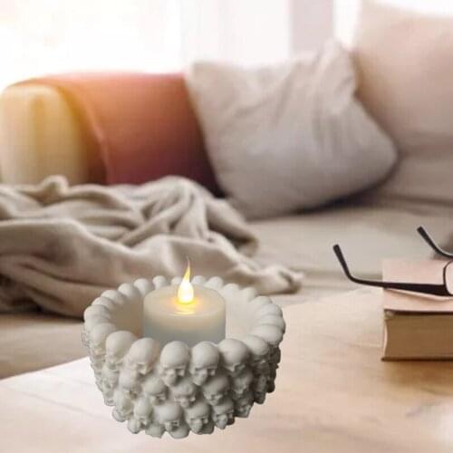 Skull Ashtray Epoxy Resin Mold Plant Flower Pot Silicone Mould DIY Crafts Candle Holder Casting Tools