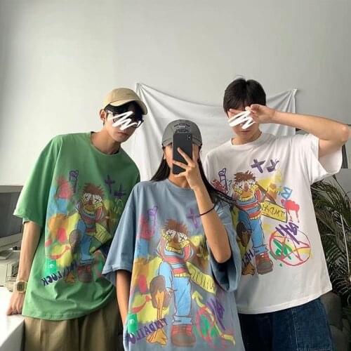 Harajuku Men Summer Short Sleeve T shirts Fashion Hip Hop Anime Tees Streetwear Tshirt Men Casual t-shirt 2021 Oversize Man Tops
