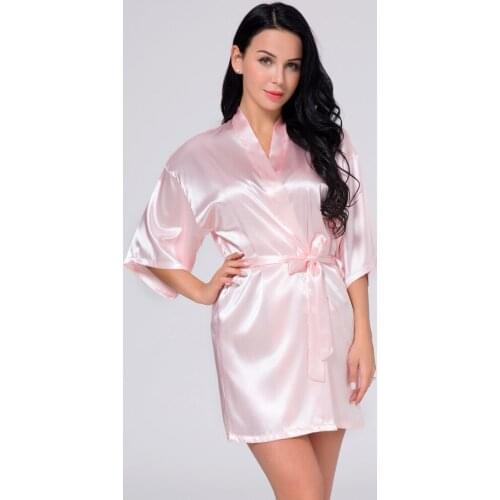 Bride Crown Golden Glitter Print Kimono Robes Faux Silk Women Bachelorette Wedding Preparewear