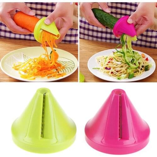 Kitchen Gadget Funnel Vegetable Fruit Multi-function Spiral Shredder Peeler Manual Potato Carrot Radish Rotating Shredder Grater