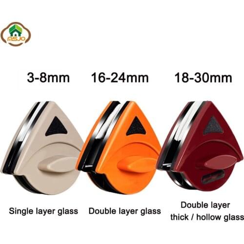 MSJO Magnetic Window Cleaner Wiper Side Magnetic Double Glazing 3-30MM Glass Wiper Washing High-rise Double-sided Window cleaner