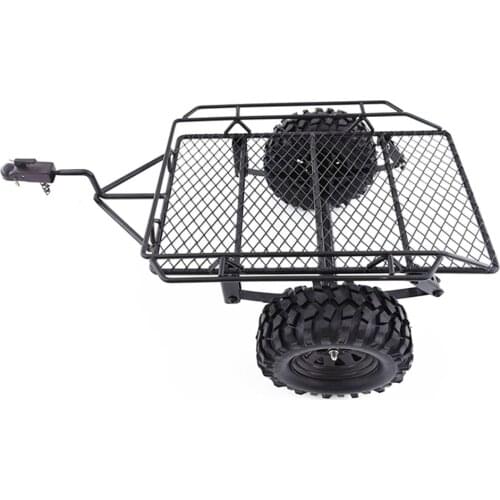 Metal Spring Hitch Mount DIY Trailer Remote Control Car Modification Upgrade Trailer For 1/10 RC Crawler Climbing Car