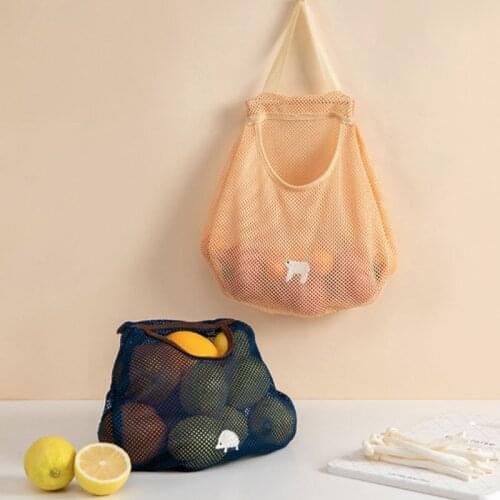 Kitchen Multifunctional Wall-mounted Fruit and Vegetable Storage Bag Portable Ginger Onion Garlic Mesh Bag Breathable Storage