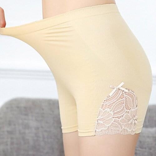 New Sexy Women Safety Short Pants Elastic Anti Chafing Lace Trousers underwear Middle Waist Safety Short Pants