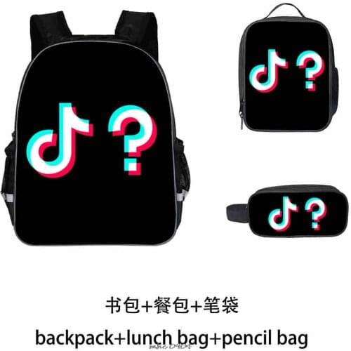 New Cartoon Tik Tok School Bags for Boys Girls Fashion School Backpack for Children Bookbag Tik Tok Mochila Escolar 11-16inch