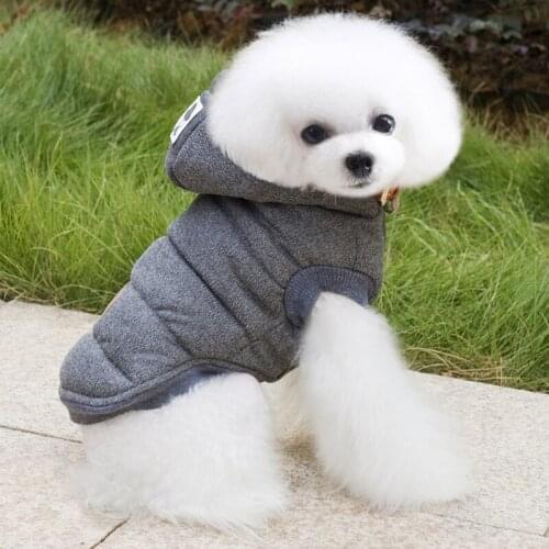 Pet Product For Small dog Cotton Clothes Winter Warm Dog Hooded Coat Jackets For Chihuahua Pug Outfits Puppy Cat Clothing