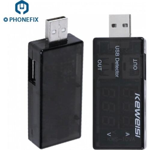 PHONEFIX Dual Out Voltage Current USB Tester Detector for Mobile Phone USB Charger USB Doctor Current Voltage Tester