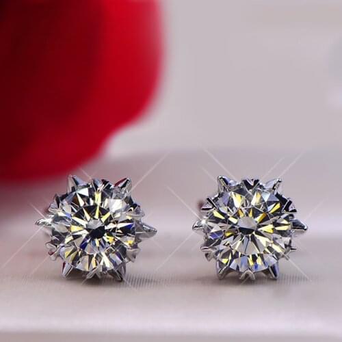 Huitan Simple Stylish Women Stud Earrings Brilliant Cubic Zirconia Earring for Teens Birthday Anniversary Gift Statement Jewelry
