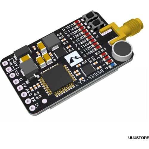 Matek System VTX-1G3SE-9 1.2G/1.3GHz 9CH INTL 0.1mW/25mW/200mW/800mW FPV Transmitter for FPV Racing RC Drone Goggles Monitor