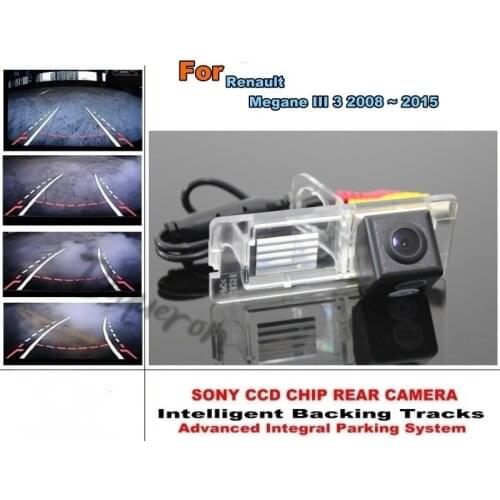 Smart Tracks Chip Camera / For Renault Megane 3 III 2008 ~ 2015 HD CCD Intelligent Dynamic Parking Car Rear View Camera